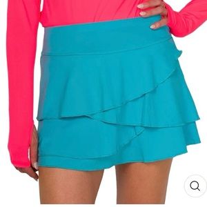 JoFit Ace Tennis pickleball golf Skirt Skort Blue layered NEW with tags